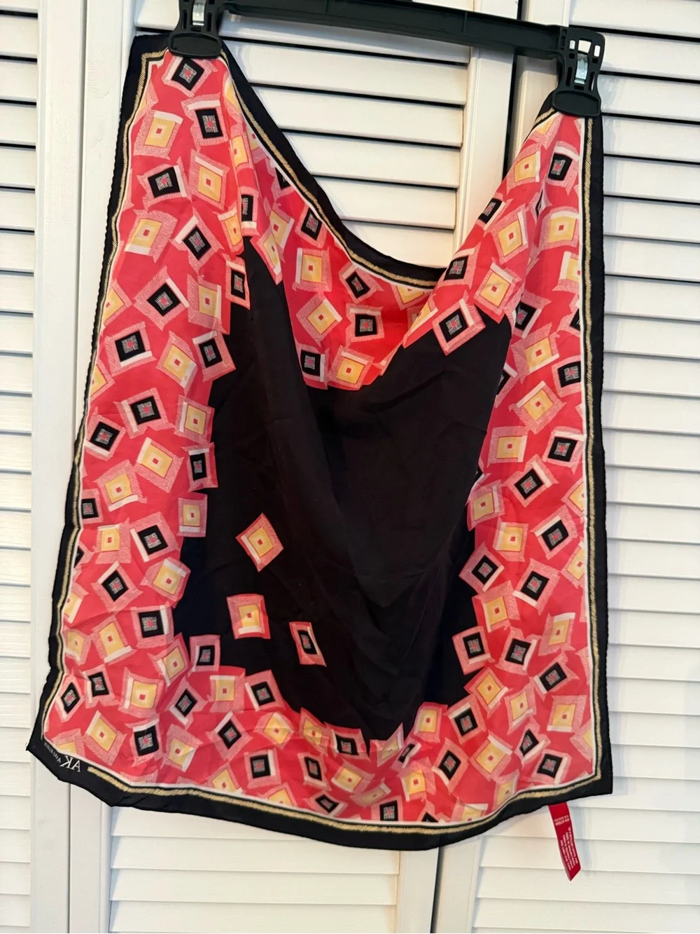 Anne Klein geometric-print square scarf 18”X18”
